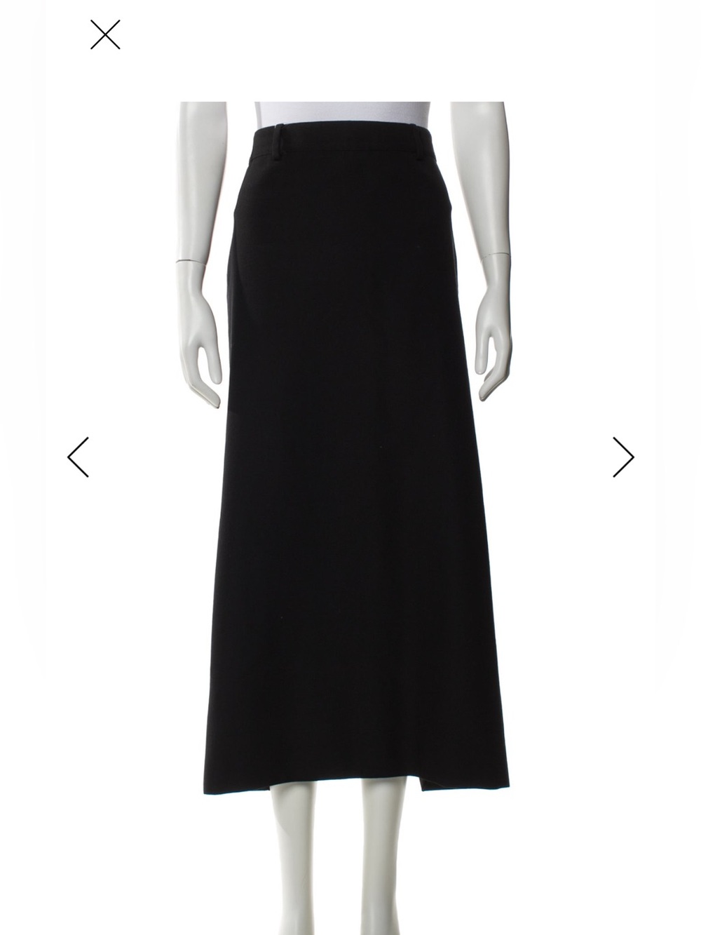 Balenciaga Black wool Maxi Trouser Skirt A-Line Silhouette like new 38 us 6